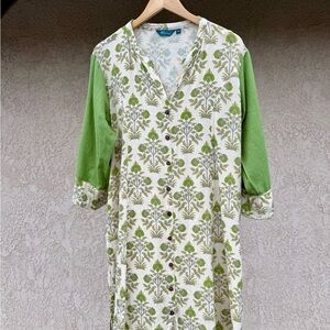 Green Floral Women's Top
